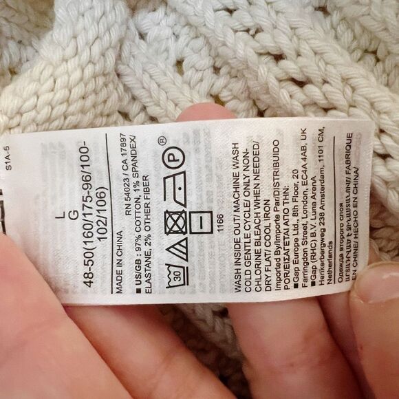 Banana Republic TAMRA COTTON SWEATER TANK Size Large Cream - Picture 8 of 9